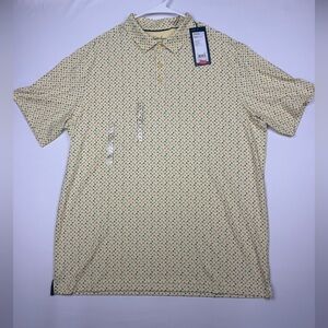Walter Hagen Cream and Black Patterned Golf Polo Shirt